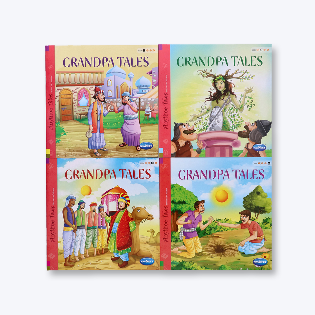 Navneet Grandpa Tales Story Books 1 to 4- With Colourful Illustrations- Read aloud stories for kids- Best collection of short stories- Famous Reading Library