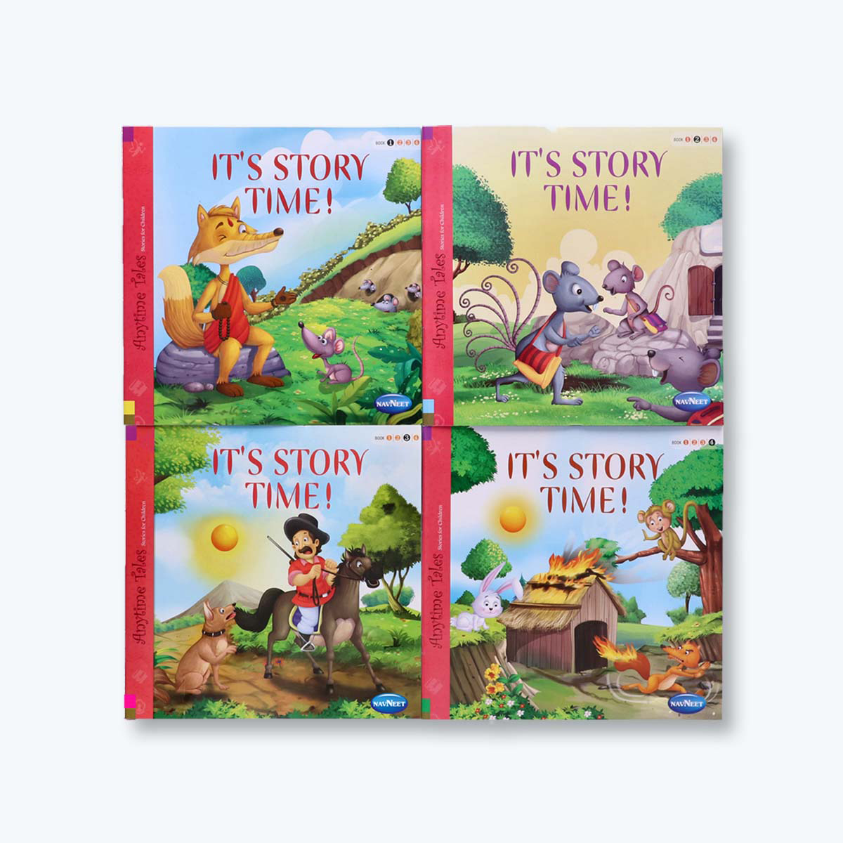 Navneet It's Story Time (Story Books) 1 to 4- Best for building lifetime bond with reading- With Colourful Illustrations- Read aloud stories for kids- Best Library Book Collection