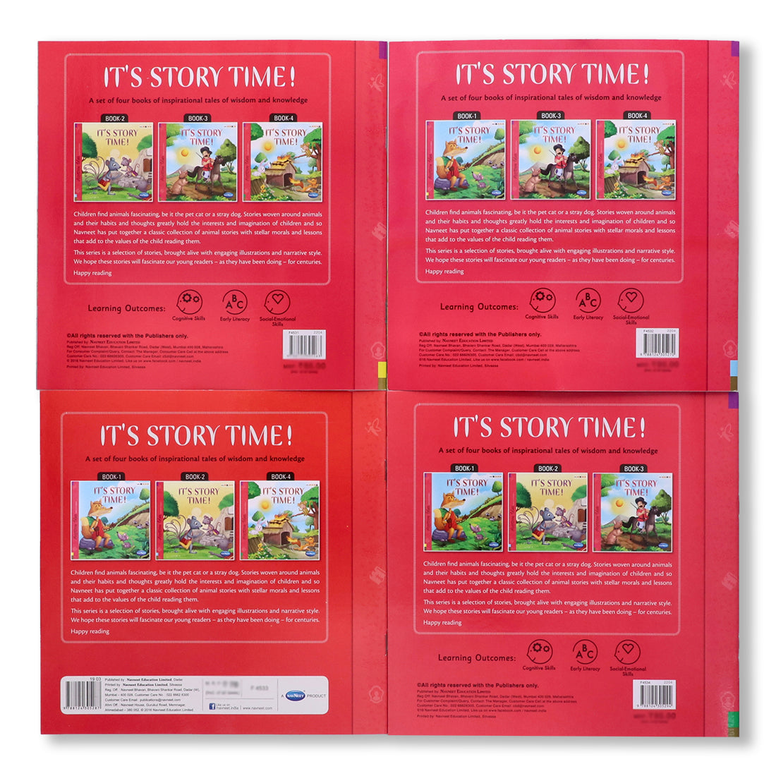 Navneet It's Story Time (Story Books) 1 to 4- Best for building lifetime bond with reading- With Colourful Illustrations- Read aloud stories for kids- Best Library Book Collection