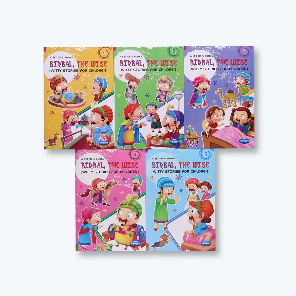 Navneet Birbal The Wise Books 1 to 5- With Colourful Illustrations- Akbar & Birbal- Read aloud stories for kids- Best collection of witty stories- Classic Tales From India