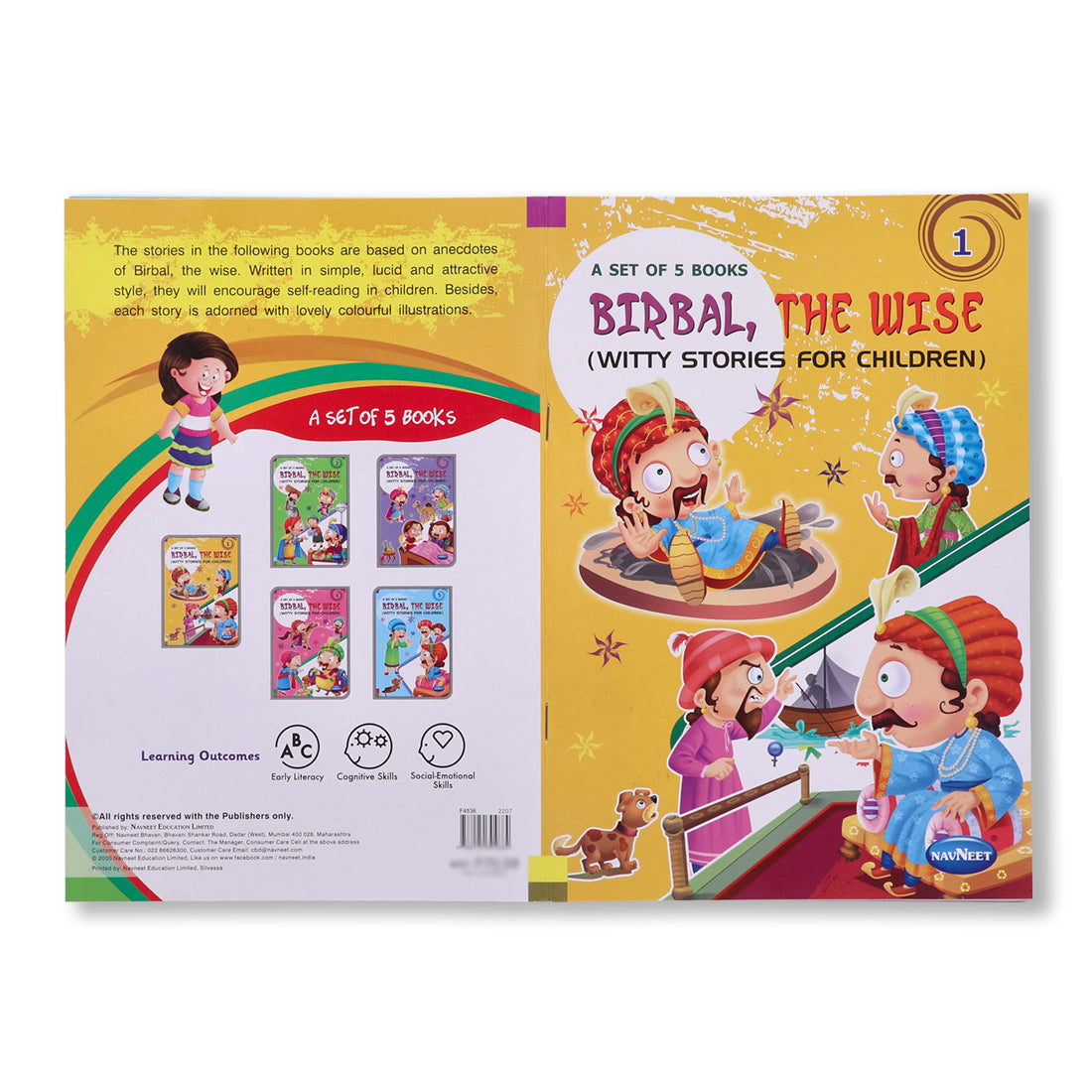 Navneet Birbal The Wise Books 1 to 5- With Colourful Illustrations- Akbar & Birbal- Read aloud stories for kids- Best collection of witty stories- Classic Tales From India