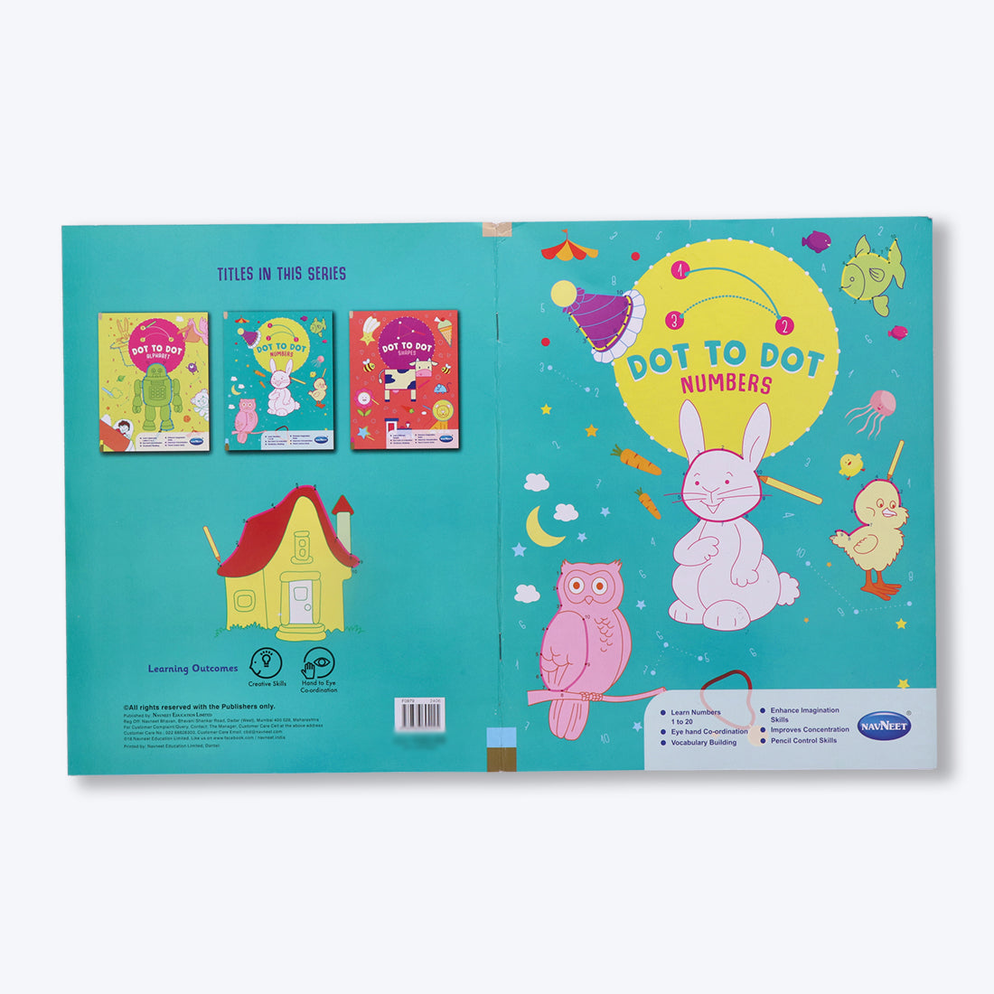Navneet Dot 2 Dot -Fun with alphabets, Numbers and Shapes -drawing and colouring book