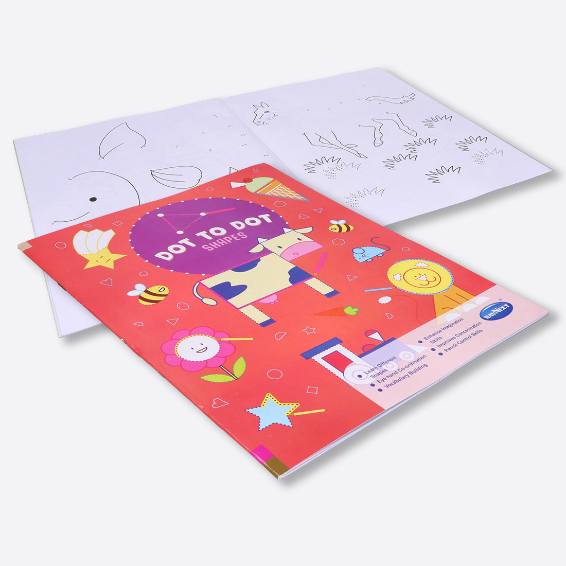 Navneet Dot 2 Dot -Fun with alphabets, Numbers and Shapes -drawing and colouring book