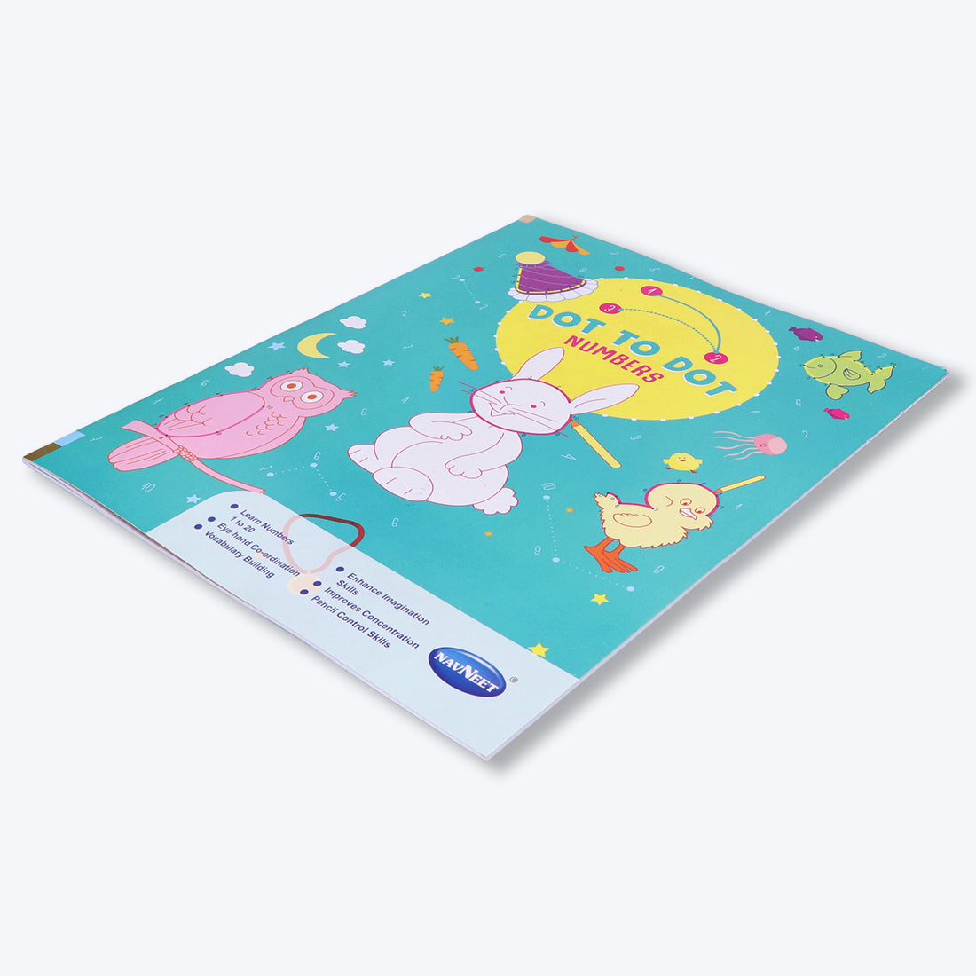 Navneet Dot 2 Dot -Fun with alphabets, Numbers and Shapes -drawing and colouring book