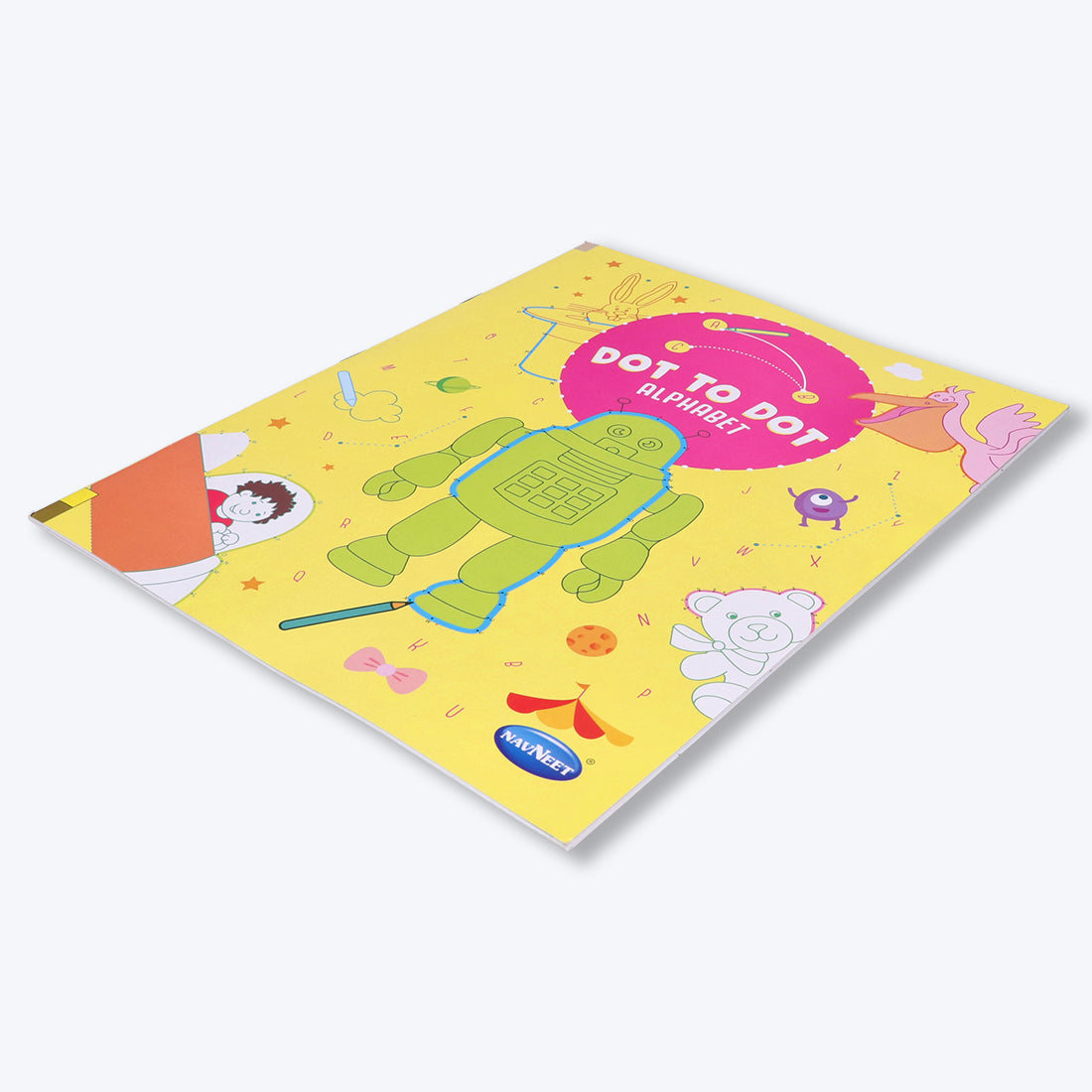 Navneet Dot 2 Dot -Fun with alphabets, Numbers and Shapes -drawing and colouring book