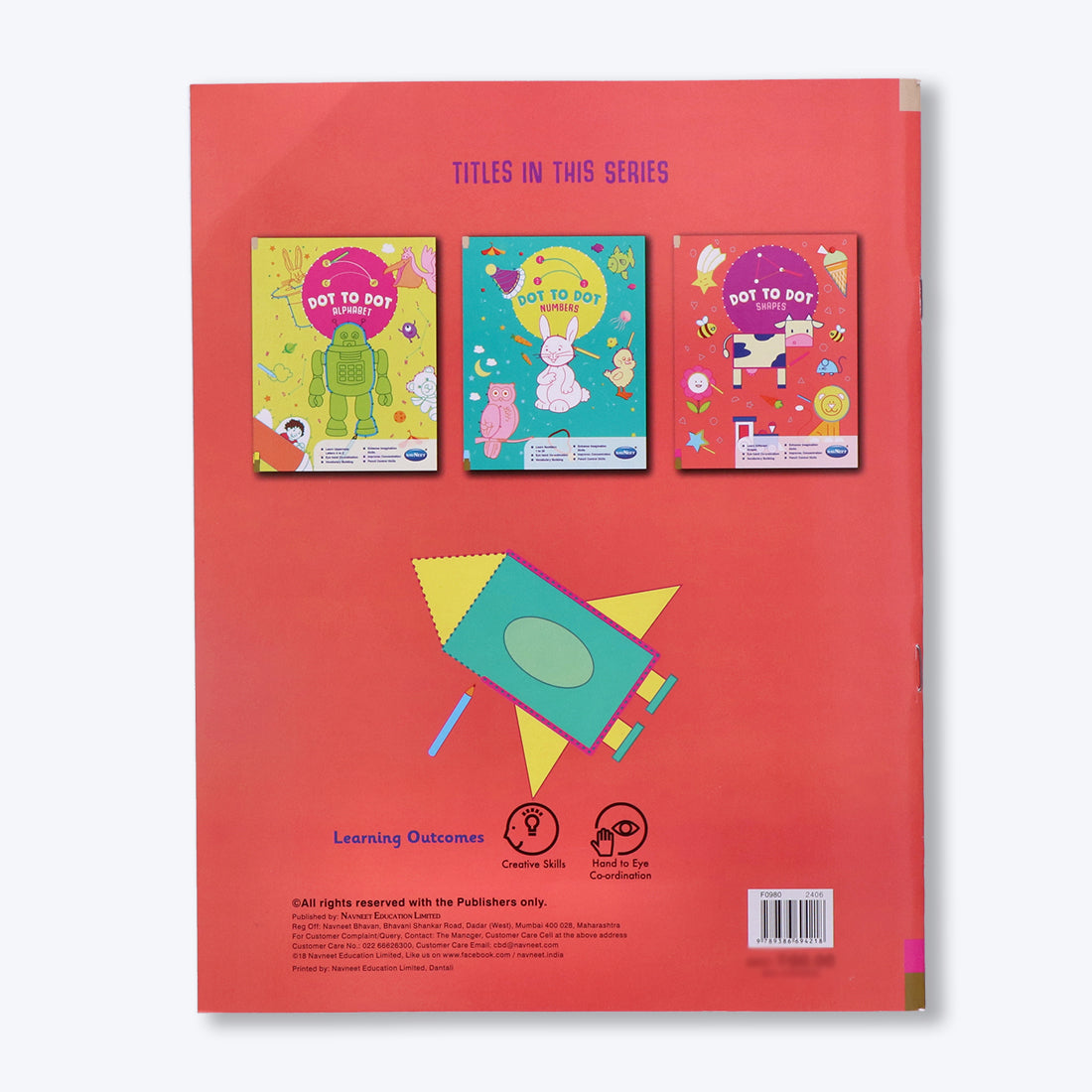 Navneet Dot 2 Dot -Fun with alphabets, Numbers and Shapes -drawing and colouring book