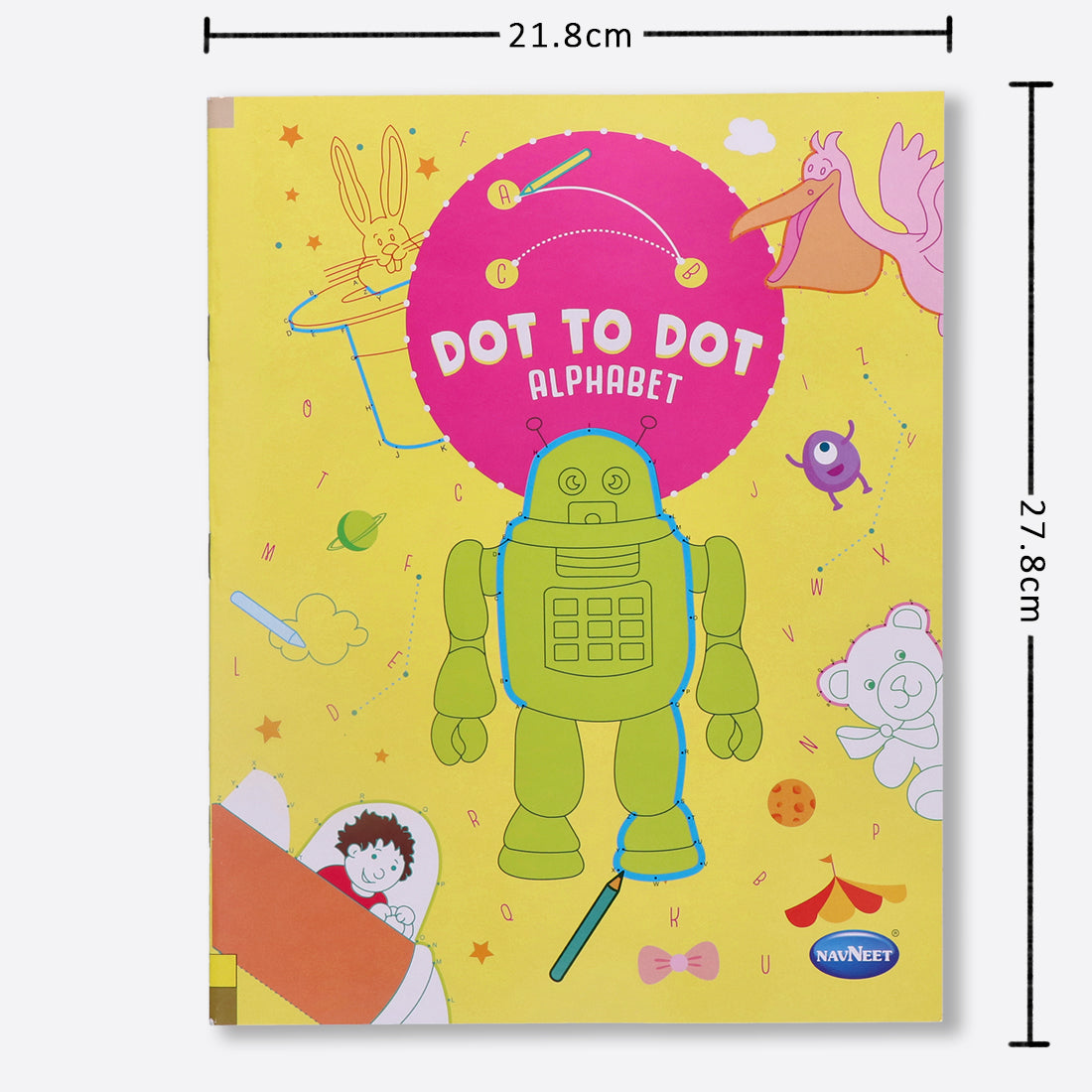 Navneet Dot 2 Dot -Fun with alphabets, Numbers and Shapes -drawing and colouring book