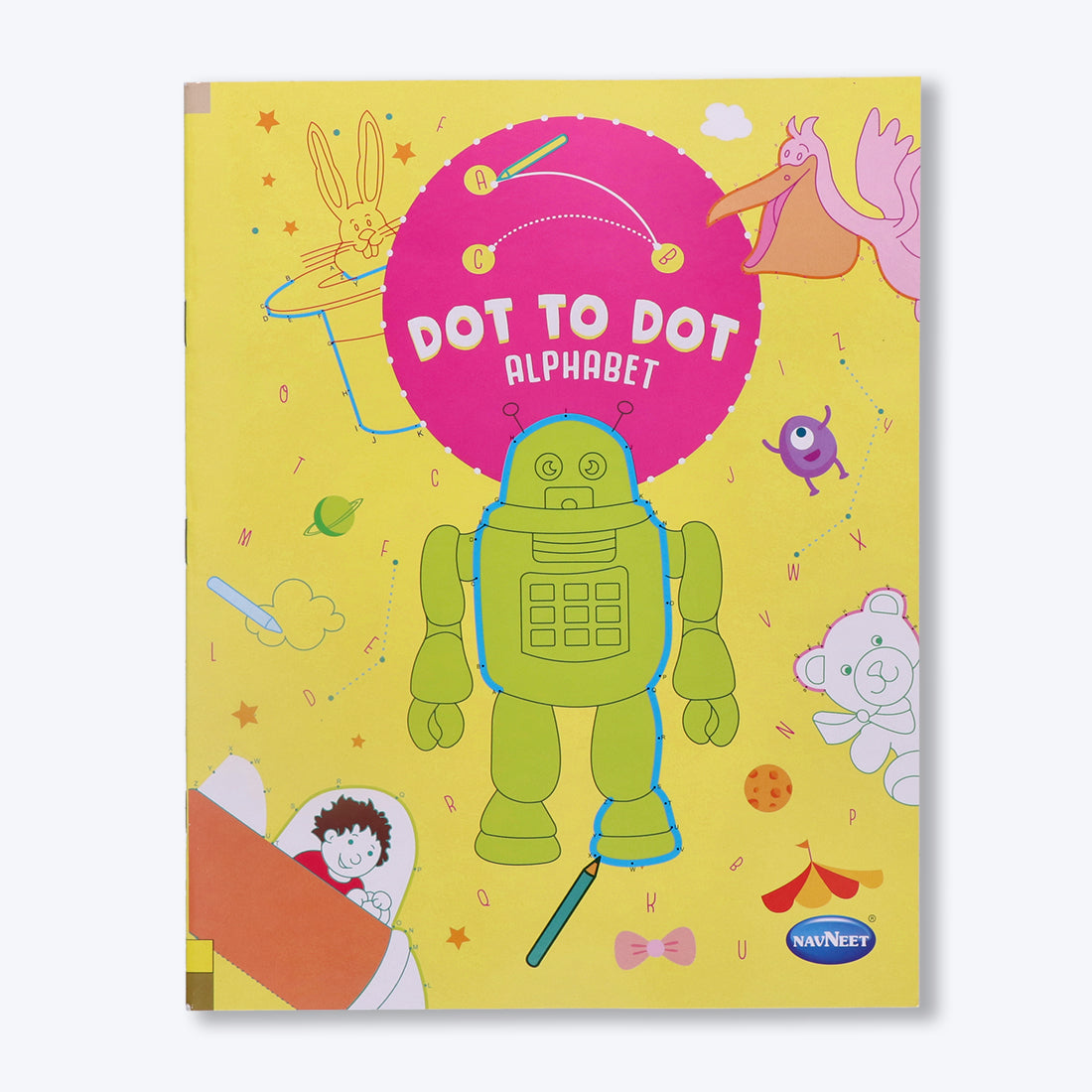 Navneet Dot 2 Dot -Fun with alphabets, Numbers and Shapes -drawing and colouring book