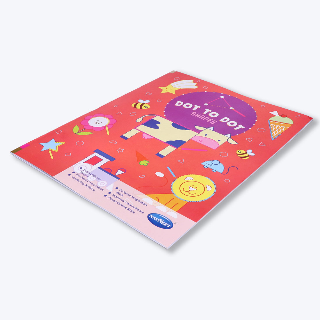 Navneet Dot 2 Dot -Fun with alphabets, Numbers and Shapes -drawing and colouring book