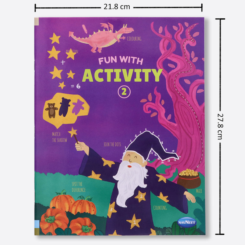 Navneet Fun With Activity Books Set of 5 books for Kindergarten Kids- Develops Essential skills- a collection of activities- Busy Vacation Activity Books - Brain booster books