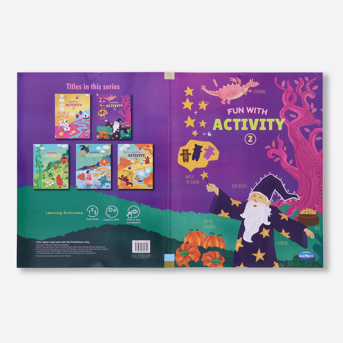 Navneet Fun With Activity Books Set of 5 books for Kindergarten Kids- Develops Essential skills- a collection of activities- Busy Vacation Activity Books - Brain booster books