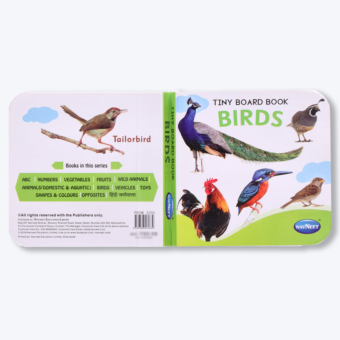 Navneet Tiny Board Book Library- Best Picture board books for tiny tots: 5 Books- Birds, Wild animals, Fruits, Vegetables, Vehicles- Early Learning Books
