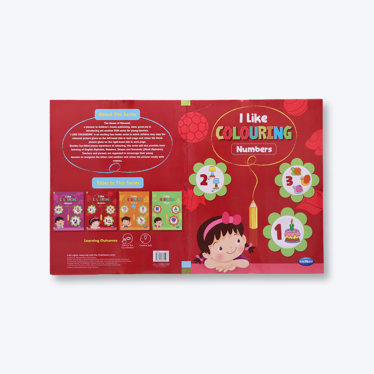 Navneet I Like Colouring book series(Alphabet, Numbers,Ka Kha Gha and shapes) age approipriate colouring books Youva colours