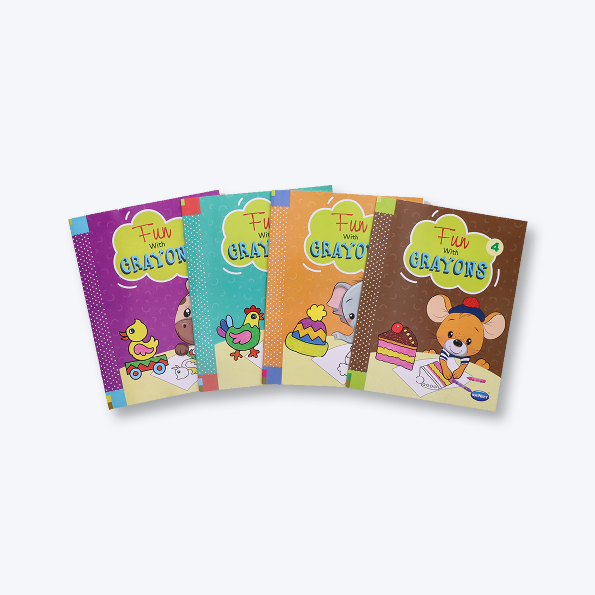 Navneet Fun with Crayons series set of 4 books with different images