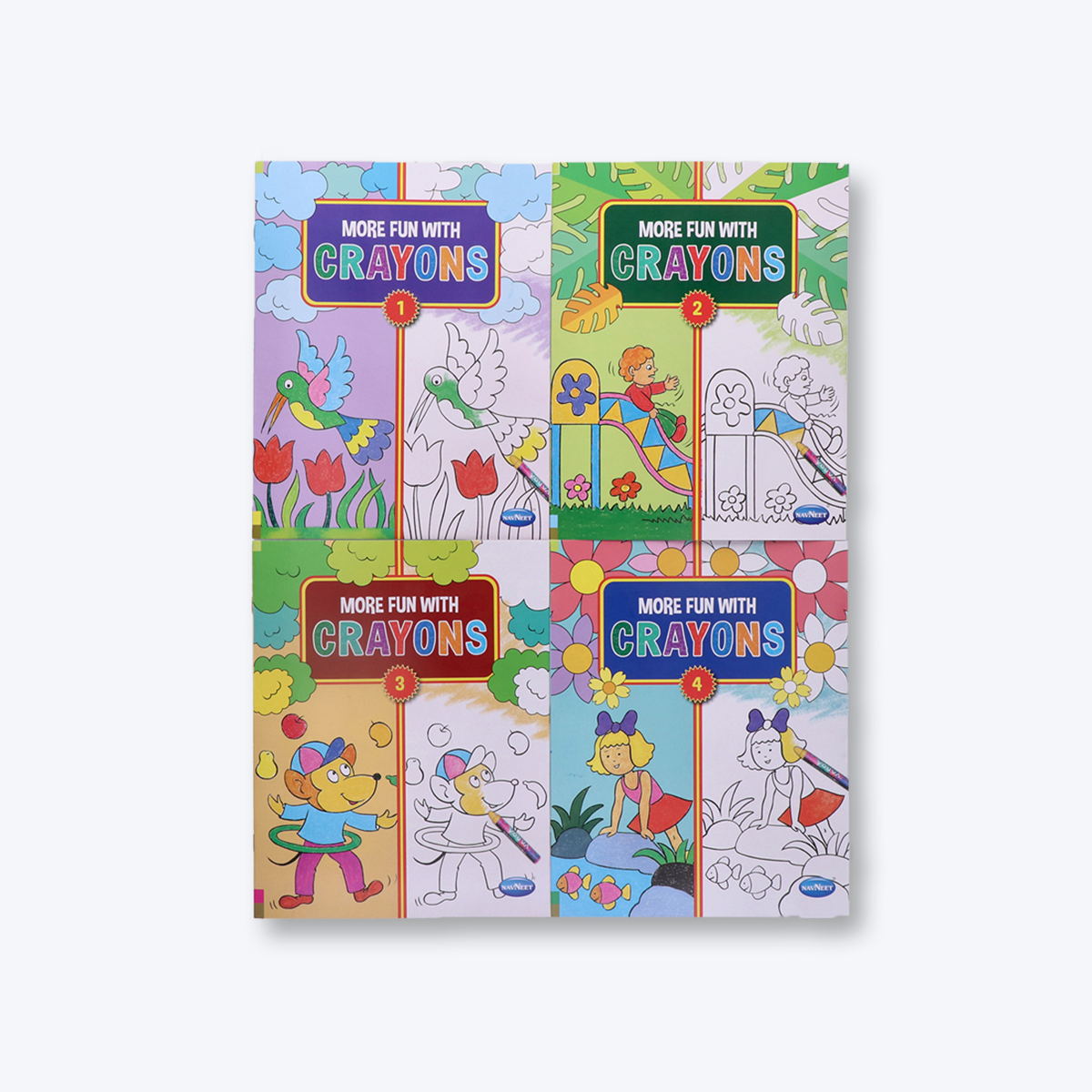 Navneet More Fun with crayons - Part 1- 4 colouring book series