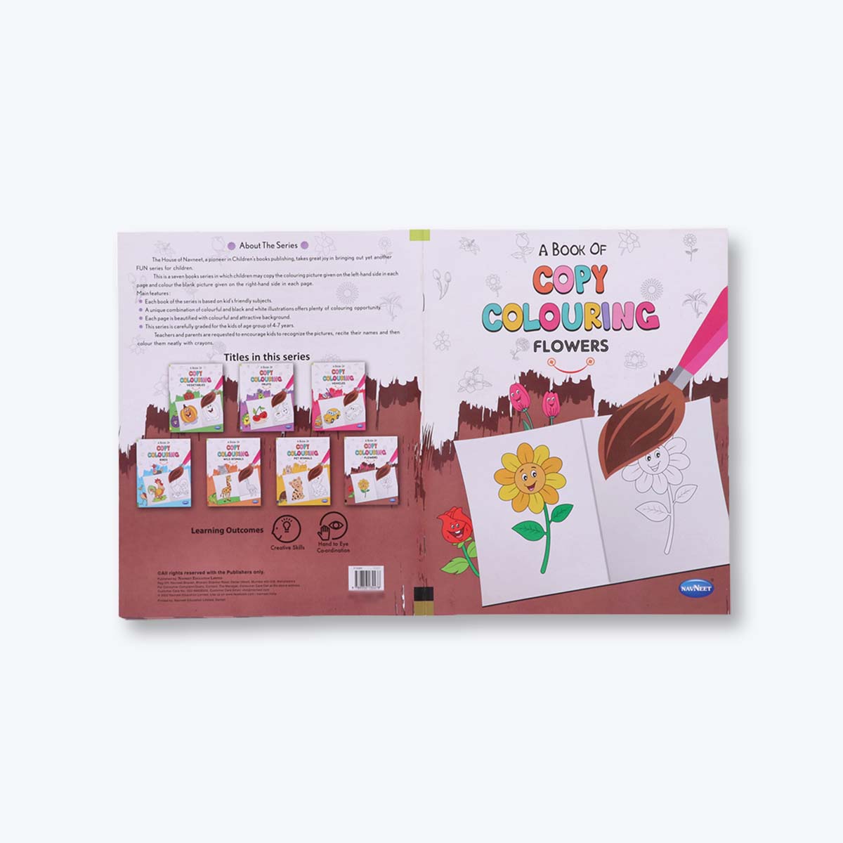 Navneet A Book of copy colour - Themes - Vegetables, Fruits, Flowers, Vehicles
