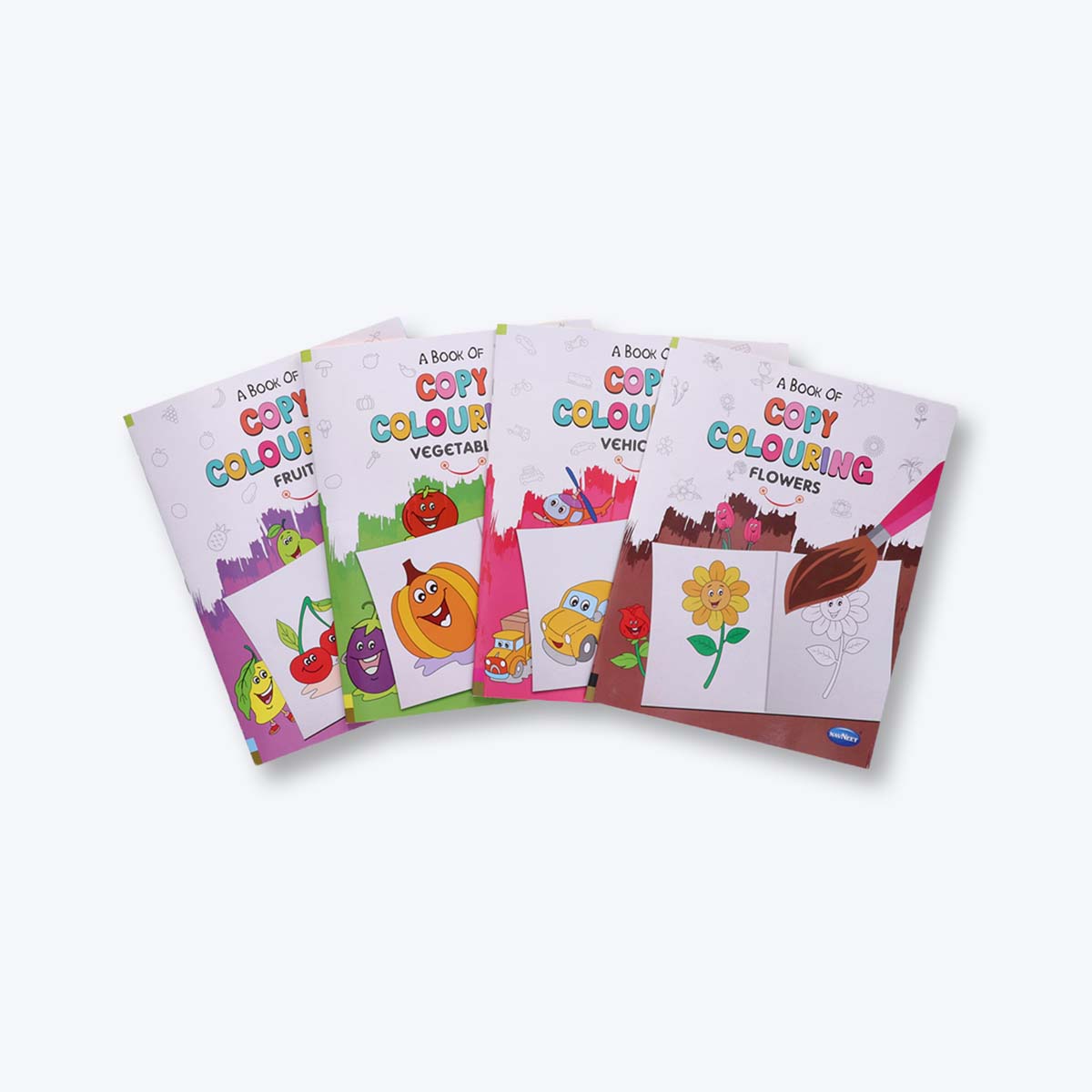 Navneet A Book of copy colour - Themes - Vegetables, Fruits, Flowers, Vehicles