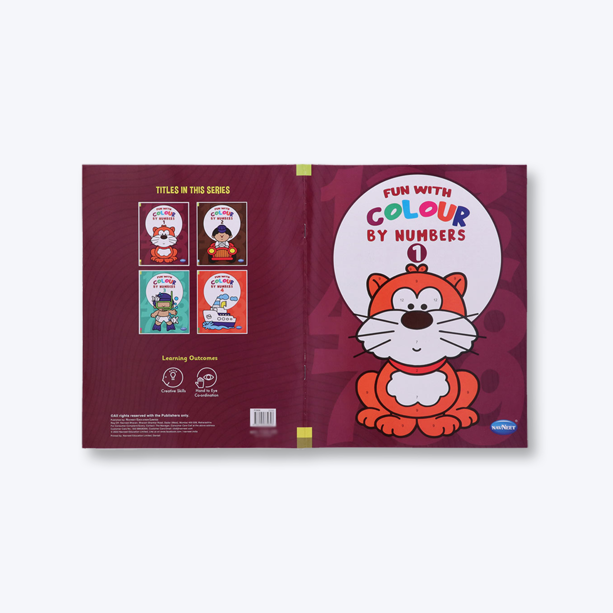 Navneet Colour by Numbers Book- I to 4 fun colouring with numbers series
