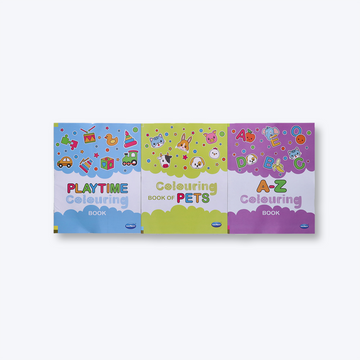 Navneet Colouring book series for kids , theme based series  set of 3 books - colouring Book- Play time , pets, A-Z Colouring Book.