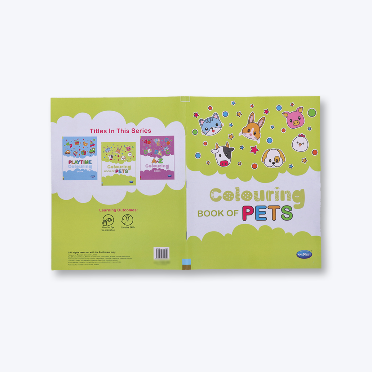 Navneet Colouring book series for kids , theme based series  set of 3 books - colouring Book- Play time , pets, A-Z Colouring Book.