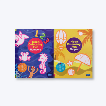 Navneet Neon Colouring Book series Shapes and Numbers bright neon colouring books for kids
