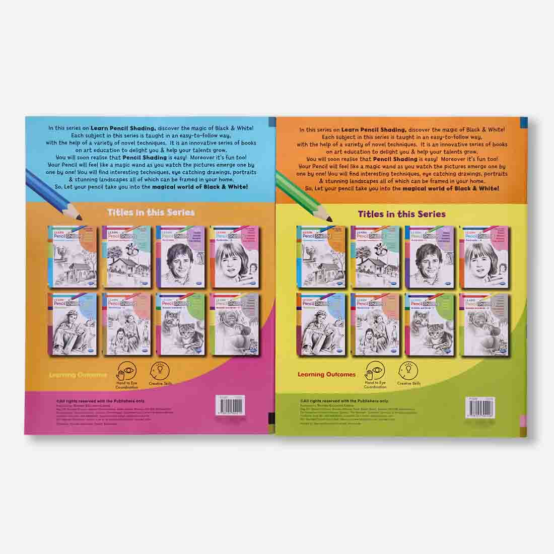 Navneet Learn Pencil Shading Animals & Birds 1 and 2 | For Elementary Art Prepration | How to draw Animals and Birds - Pack of 2 Books
