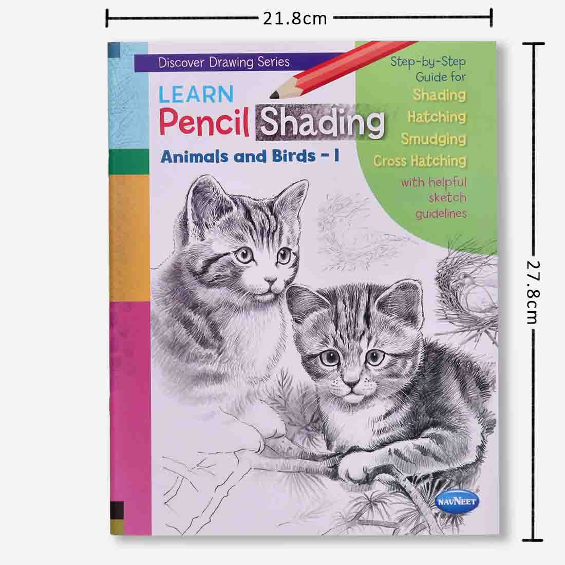 Navneet Learn Pencil Shading Animals & Birds 1 and 2 | For Elementary Art Prepration | How to draw Animals and Birds - Pack of 2 Books