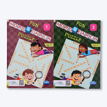 Navneet Fun word Search Puzzles - 1 and 2 Book- Word search and other puzzles book