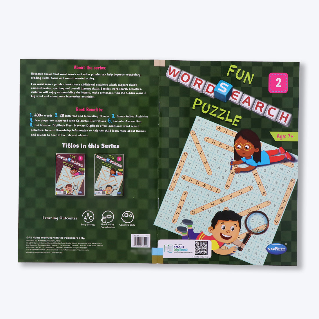 Navneet Fun word Search Puzzles - 1 and 2 Book- Word search and other puzzles book