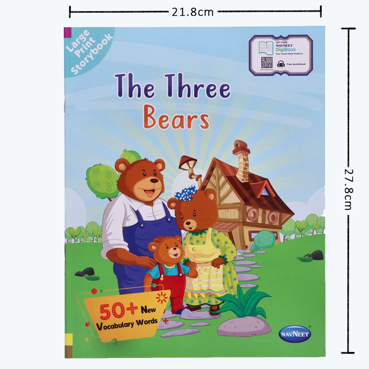 Navneet Large Print Storybooks 1- Set of 5 books with 50+ Vocabulary Words- With Colourful Illustrations- Read aloud stories- Bedtime Stories- Audio Book- Social-Emotional