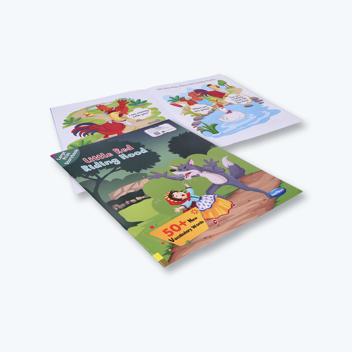 Navneet Large Print Storybooks 1- Set of 5 books with 50+ Vocabulary Words- With Colourful Illustrations- Read aloud stories- Bedtime Stories- Audio Book- Social-Emotional