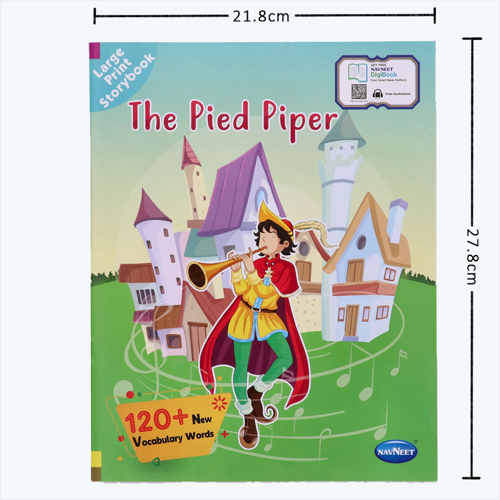 Navneet Large Print Storybooks 2 - Set of 5 books with 120+ Vocabulary Words- With Colourful Illustrations- Read aloud stories- Bedtime Stories- Audio Book- Social-Emotional