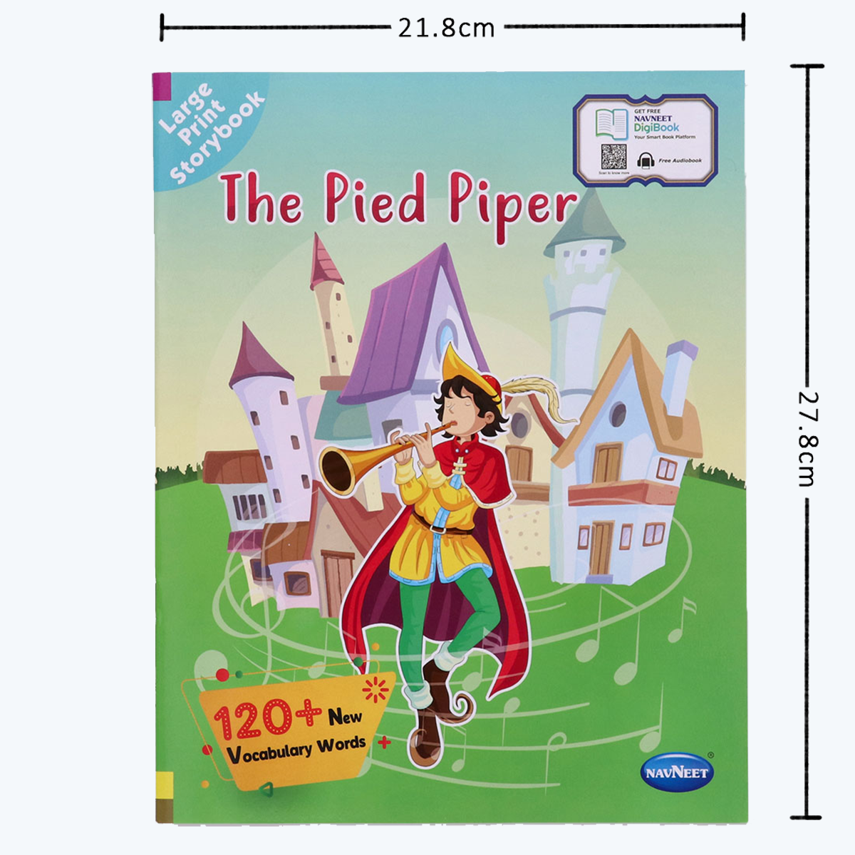 Navneet Large Print Storybooks 2 - Set of 5 books with 120+ Vocabulary Words- With Colourful Illustrations- Read aloud stories- Bedtime Stories- Audio Book- Social-Emotional