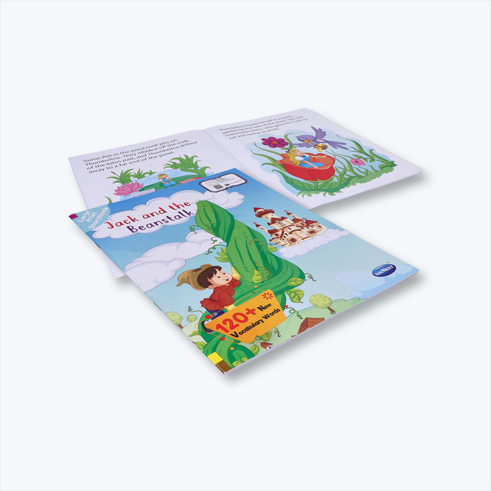 Navneet Large Print Storybooks 2 - Set of 5 books with 120+ Vocabulary Words- With Colourful Illustrations- Read aloud stories- Bedtime Stories- Audio Book- Social-Emotional
