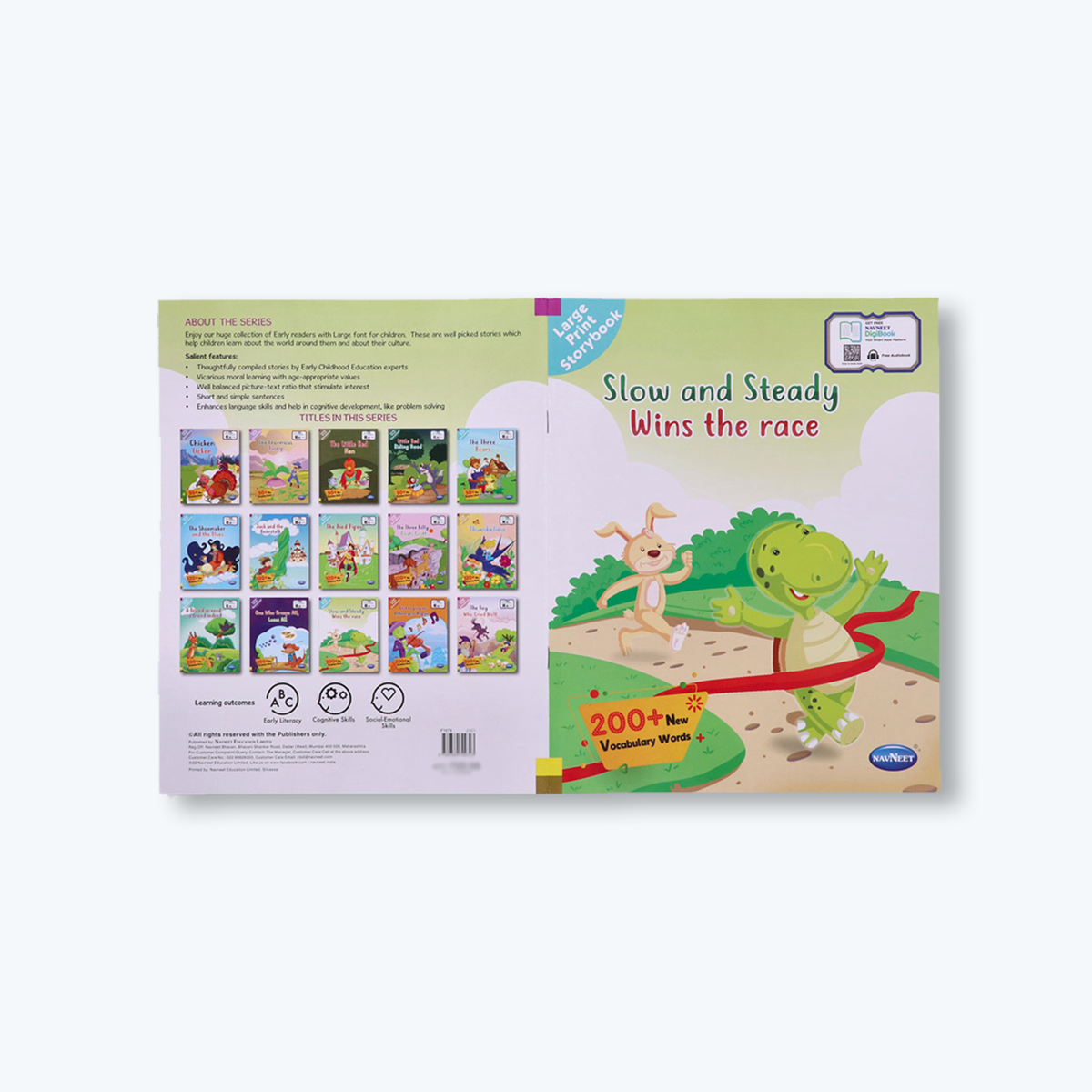 Navneet Large Print Storybooks 3- Set of 3 books with 200+ Vocabulary Words- With Colourful Illustrations- Read aloud stories- Bedtime Stories- Audio Book- Social-Emotional