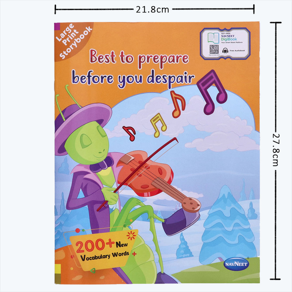 Navneet Large Print Storybooks 3- Set of 2 books with 200+ Vocabulary Words- With Colourful Illustrations- Read aloud stories- Bedtime Stories- Audio Book- Social-Emotional