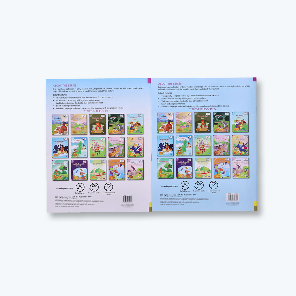 Navneet Large Print Storybooks 3- Set of 2 books with 200+ Vocabulary Words- With Colourful Illustrations- Read aloud stories- Bedtime Stories- Audio Book- Social-Emotional
