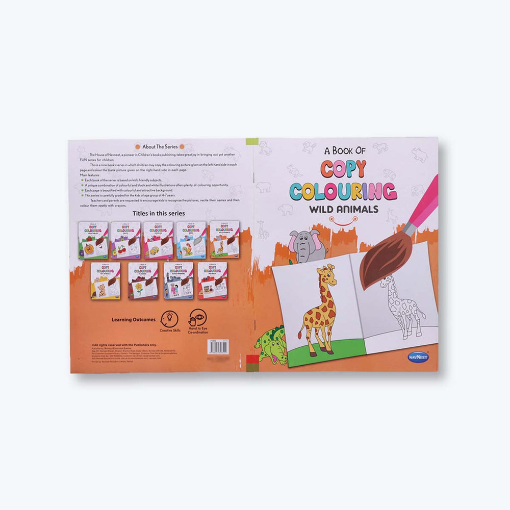 Navneet A Book of copy colour - Themes - Birds, wild Animals, Pet Animals, Good Manners, Holidays