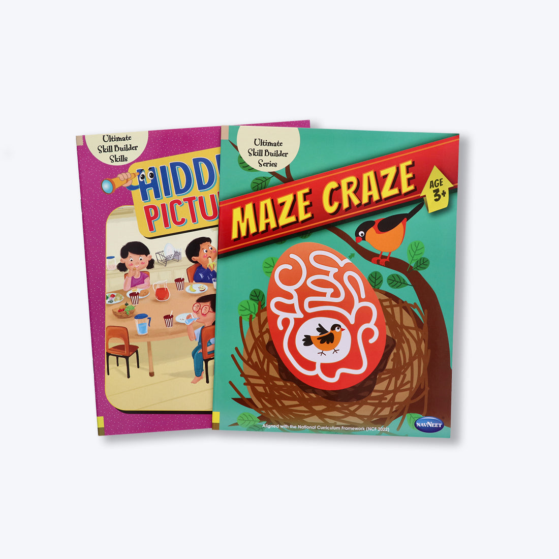 Navneet Maze Craze and Hidden Picture for 3+ age set of 2 books packed with activities