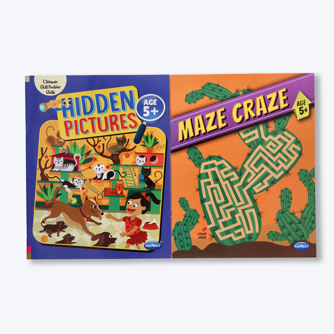 Navneet Maze Craze and Hidden Picture for 5+ age set of 2 books packed with activities Pack Of 1