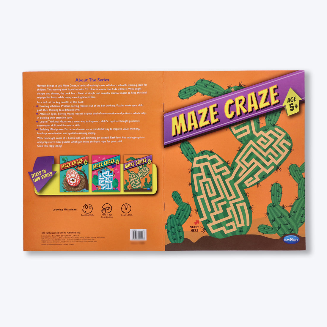 Navneet Maze Craze and Hidden Picture for 5+ age set of 2 books packed with activities