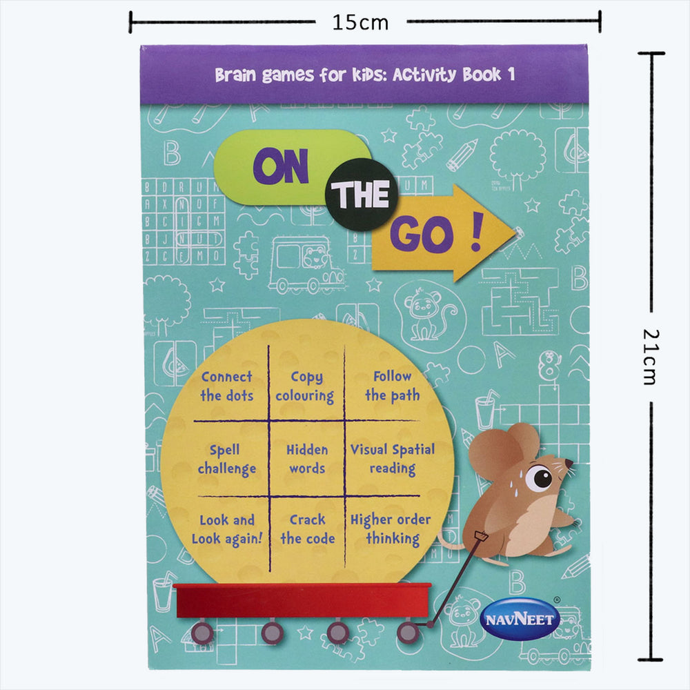 Brain Games for Kids Activity Books- On the Go- Set of 4 Books- For Kindergarten Kids- Develops Essential Skills- A collection of activities- Busy Vacation Activity Books