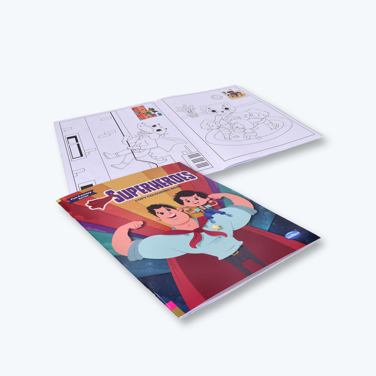 Navneet Fun Fantasy Series Copy Colouring Book - Set of 3 books - Unicorn, Mermaid, Superheroes - Painting and colouring books for kids- Youva Stationery- 40+ pages