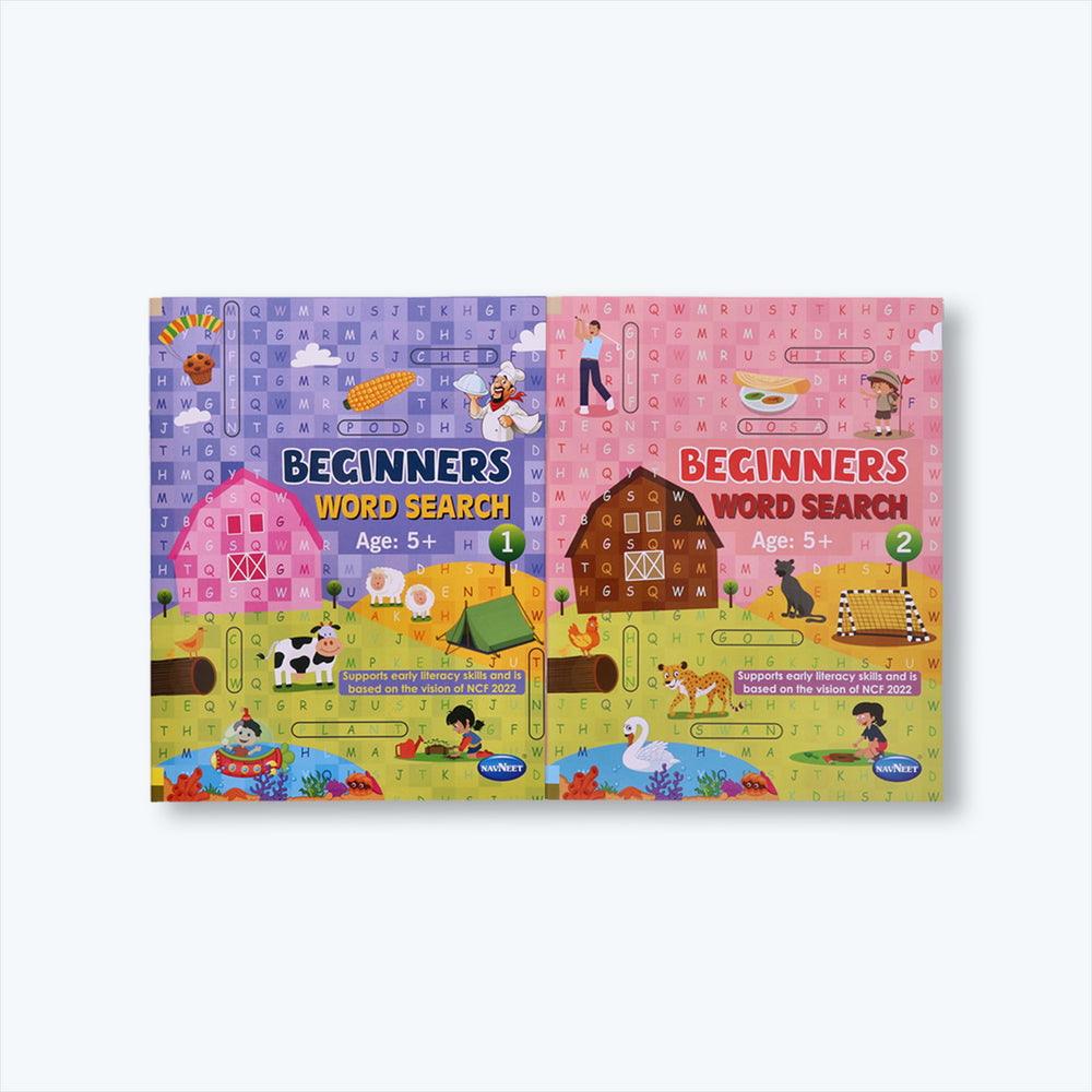 Navneet Beginners Word Search Book Combo-Book 1 and 2,word search activity for Kids
