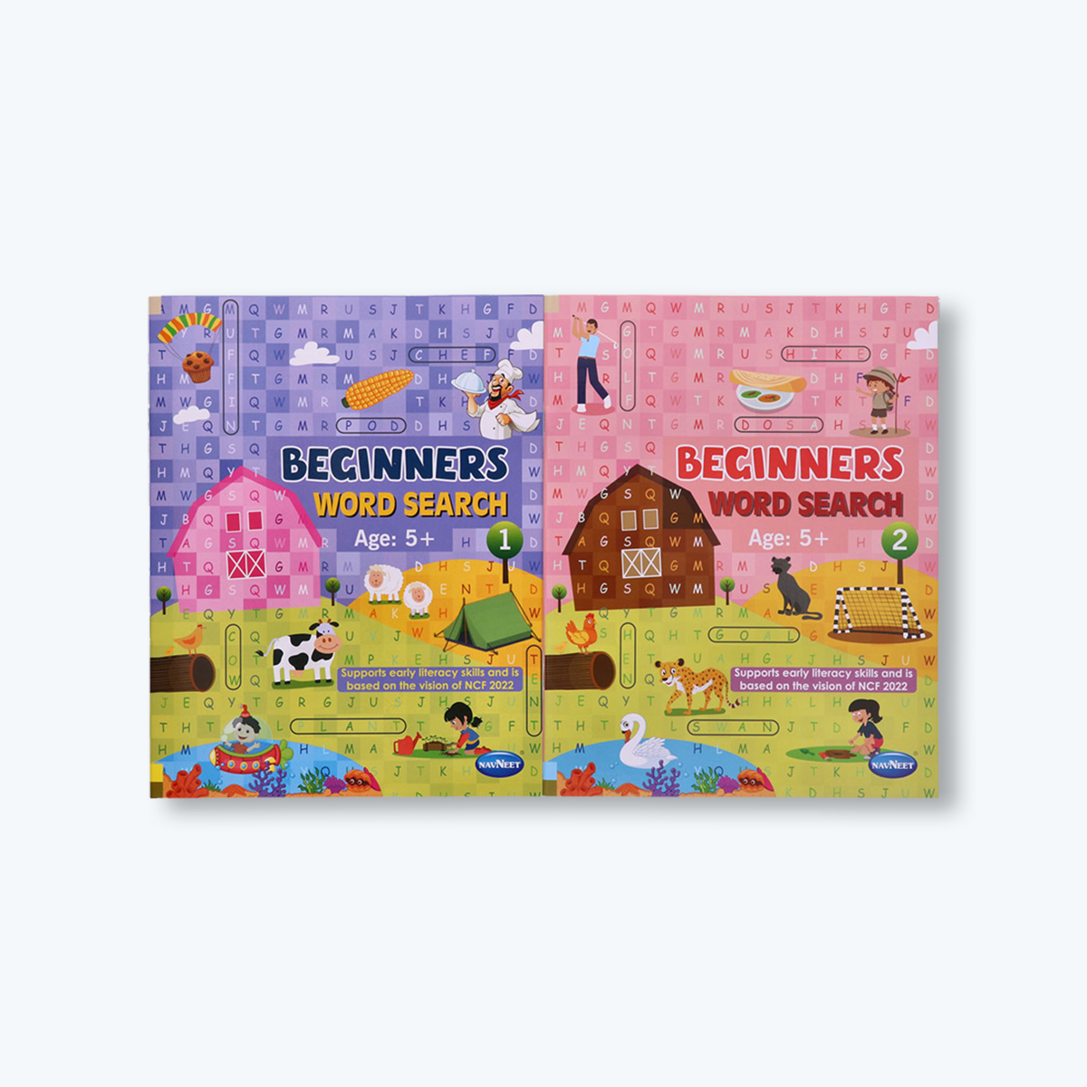 Navneet Beginners Word Search Book Combo-Book 1 and 2,word search activity for Kids