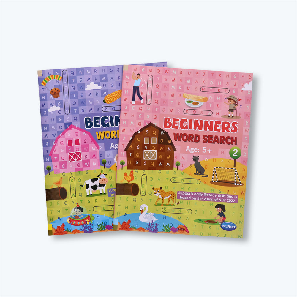Navneet Beginners Word Search Book Combo-Book 1 and 2,word search activity for Kids