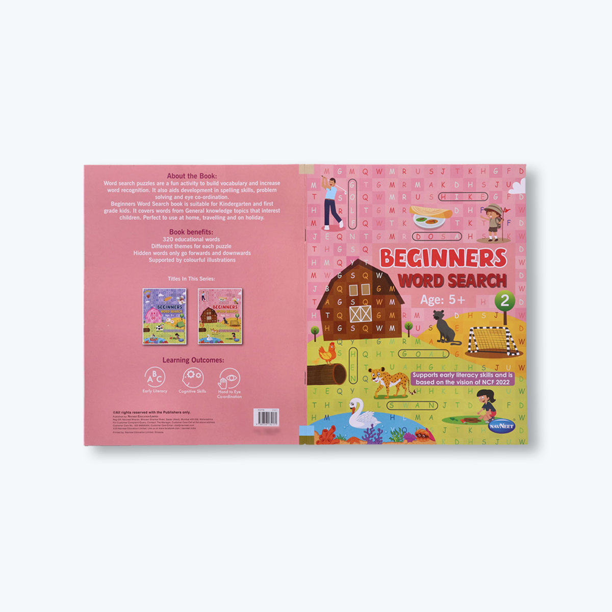 Navneet Beginners Word Search Book Combo-Book 1 and 2,word search activity for Kids