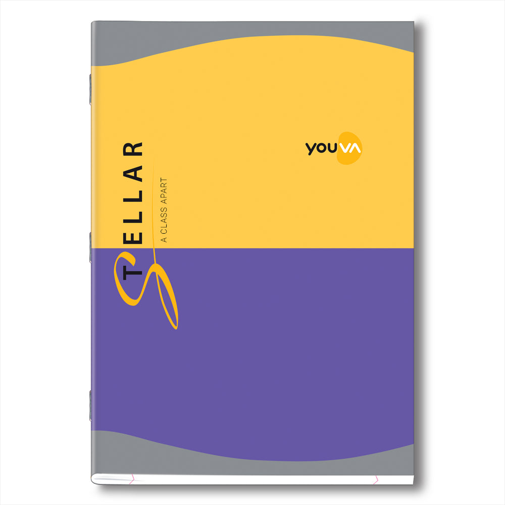 Youva Stellar, Soft Bound Long Book, A4 Size 21x29.7 cm, Unruled, 324 Pages for students by Navneet  Pack Of 1