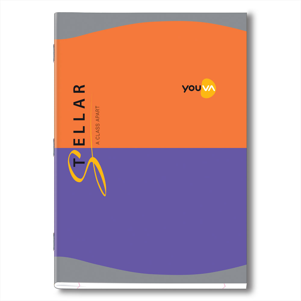 Youva Stellar, Soft Bound Long Book, A4 Size 21x29.7 cm, Unruled, 324 Pages for students by Navneet  Pack Of 1