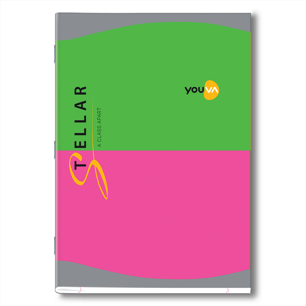 Youva Stellar, Soft Bound Long Book, A4 Size 21x29.7 cm, Unruled, 324 Pages for students by Navneet  Pack Of 1